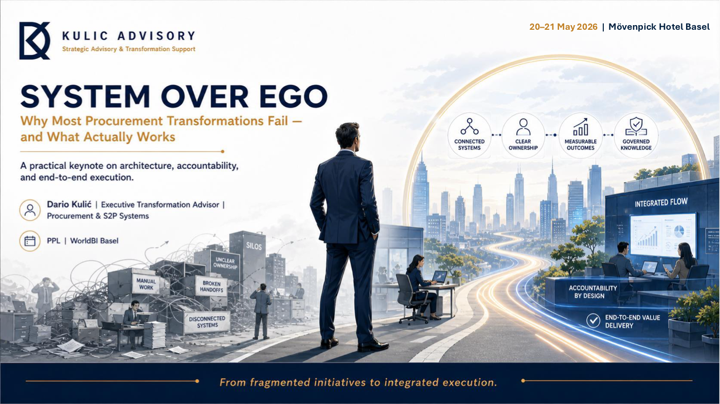 Cover slide of the Kulic Advisory Signature Keynote: System Over Ego